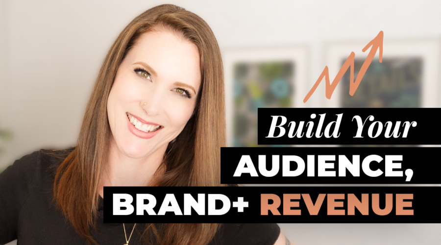 Image of Rachel Harrison-Sund with words "Build Your Audience, Brand, and Revenue"