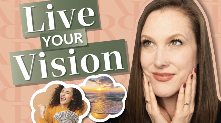 image of Rachel Harrison-Sund with text "Live your vision"